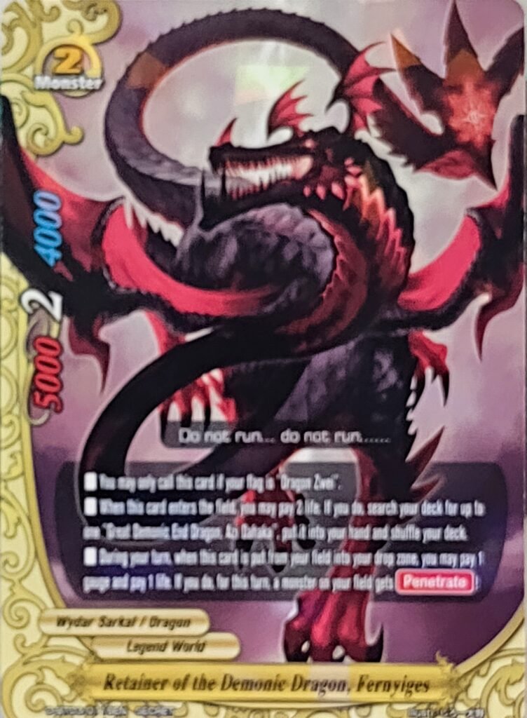Walm Buddyfight x 4 Retainer of the Demonic Dragon X-BT01/0127EN SECRET Engli 
